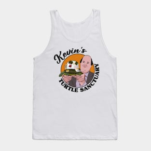 Kevin's Turtle Sanctuary (black text, distressed) Tank Top